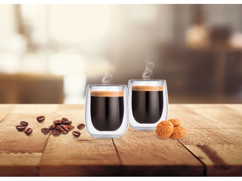 GOURMETmaxx Espresso Becher 80 ml, 4 Stück, Transparent Espresso-Thermogläser