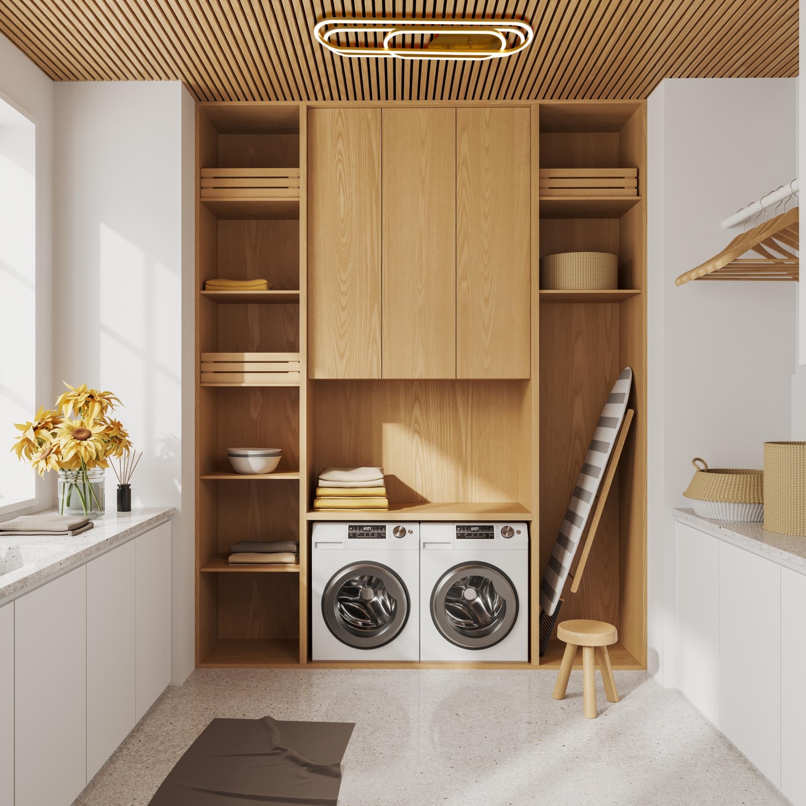 LED-Deckenleuchte CARLON - gold - dimmbar