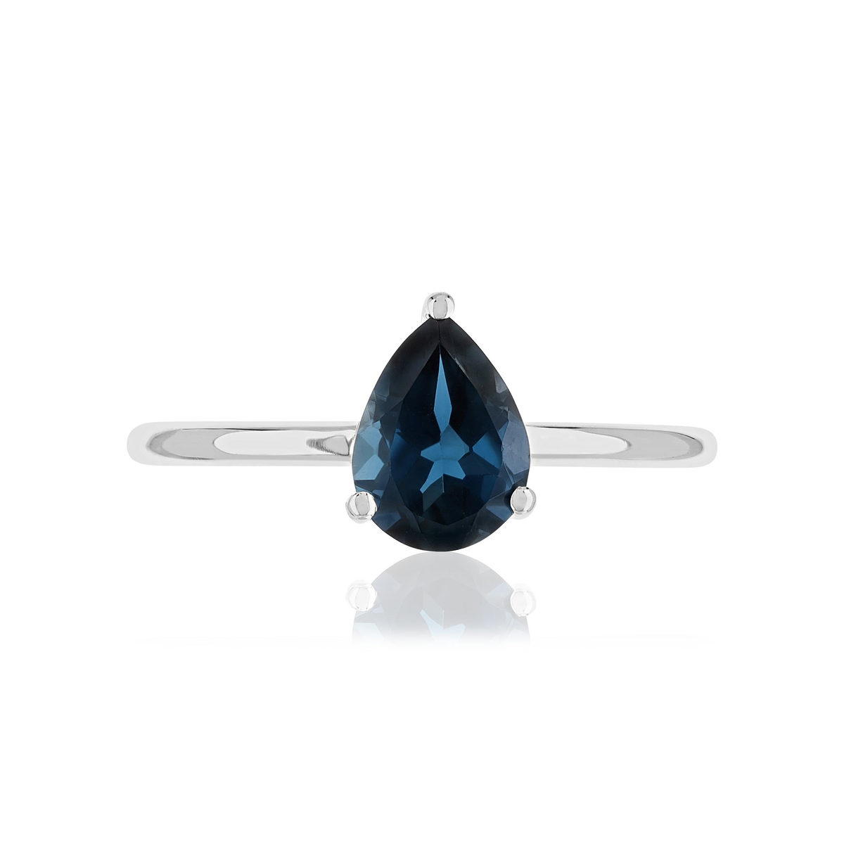 Bague or 375 blanc topazes