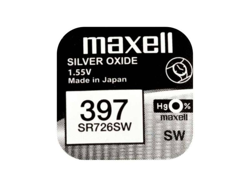 Maxell Europe LTD. Knopfzelle 397 SR726SW , 10 Stück Typ SR726SW (397), 1 Stück