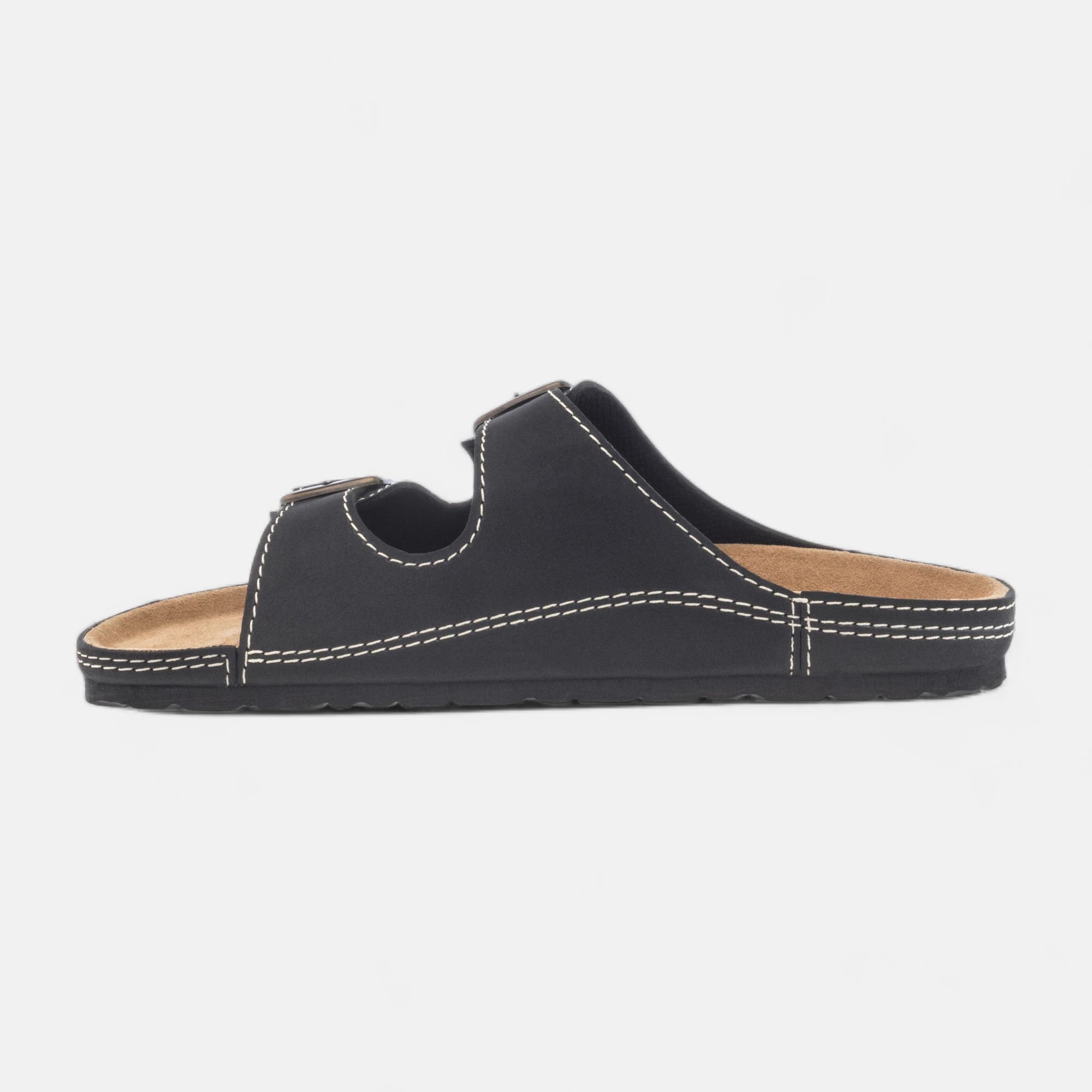 Mules semelle liège Homme noir