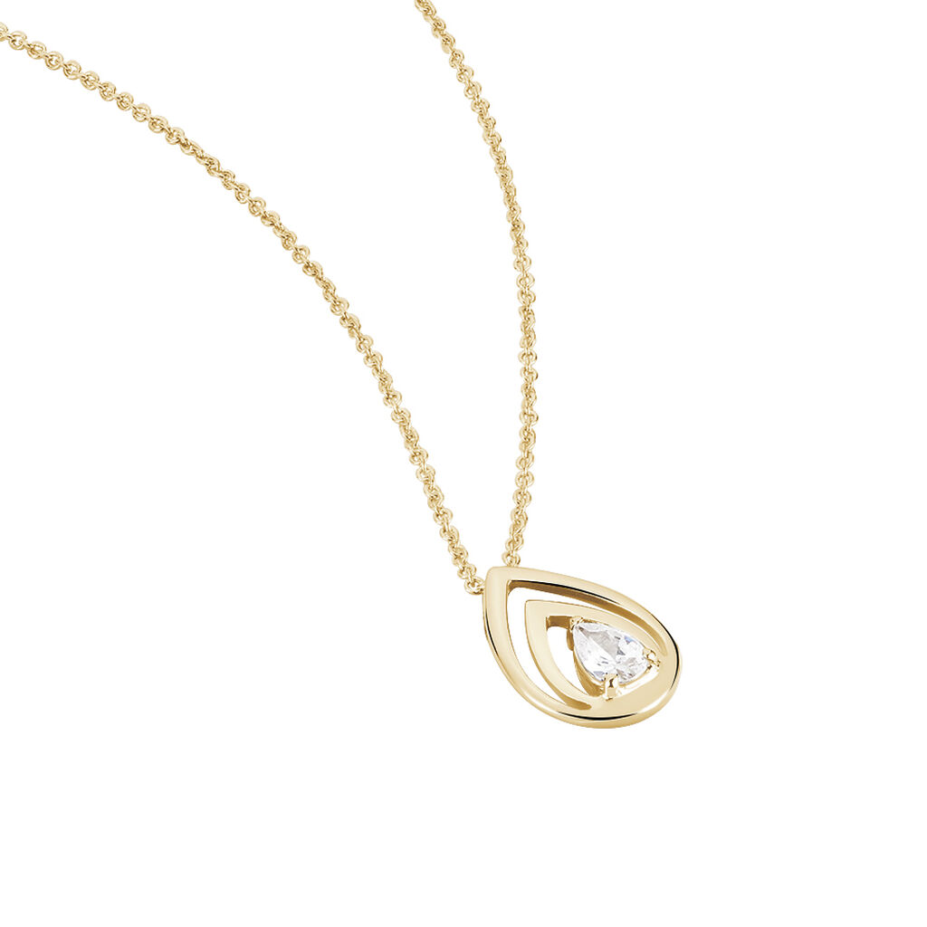 Collier Loetitia Plaqué Or Jaune Oxyde De Zirconium