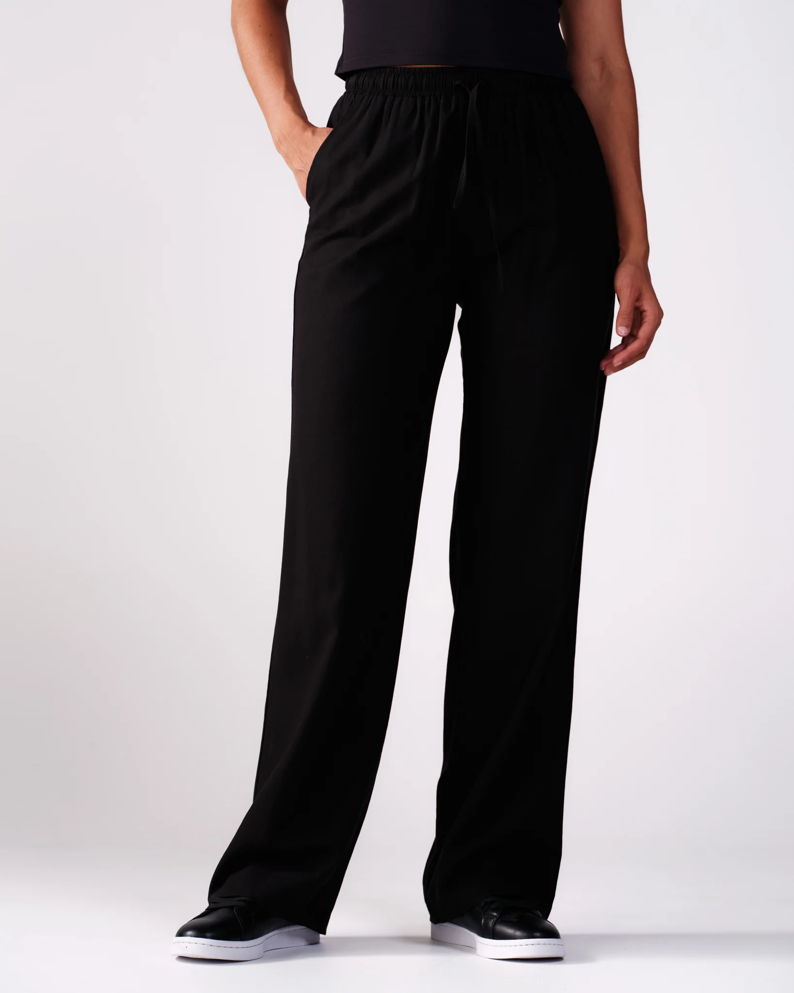 Weightless Lisa Linen Mix Trousers Black