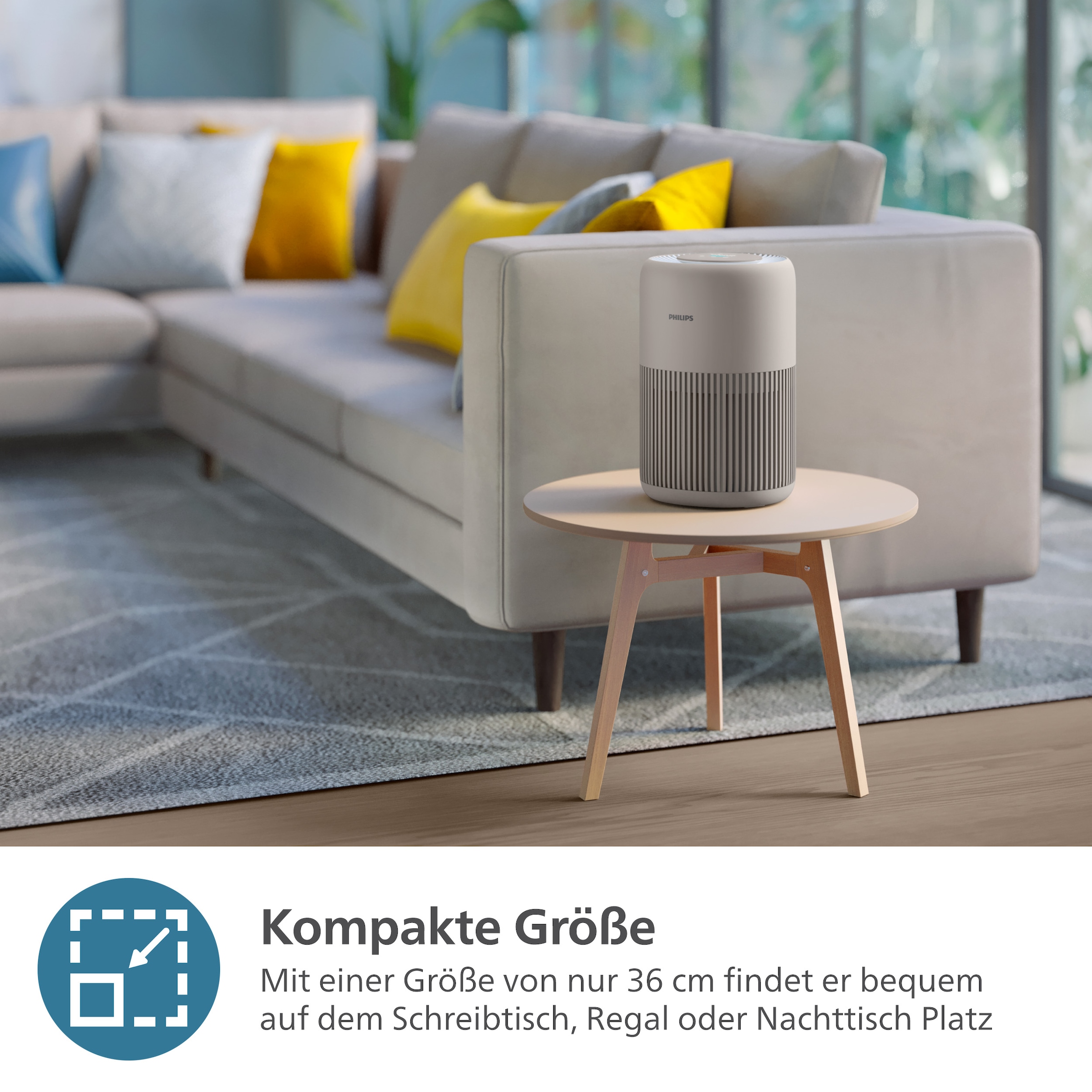 Philips Luftreiniger »AC0921/14 PureProtect Mini 900 Series, Luftreinigungsrate 250 m³/h« für 65 qm Räume 2-Schichten-HEPA-Filtersystem, leise