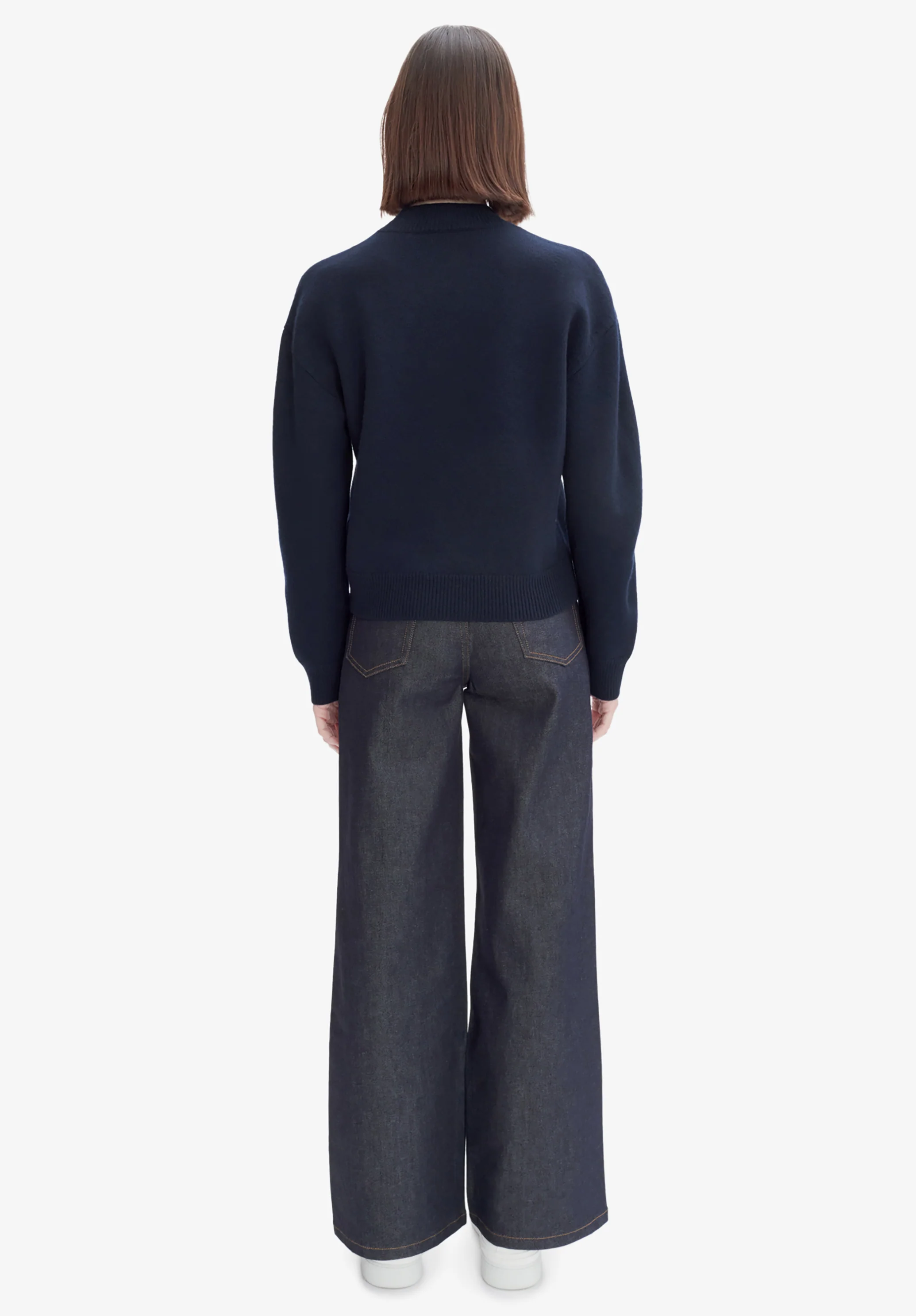 pull col rond - Dark navy