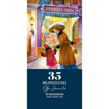 HCM Kinzel DaVICI Holzpuzzle - Die Buchhandlung, 35 Teile