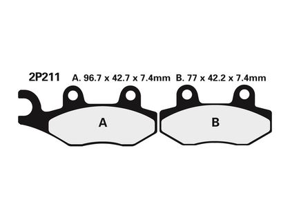 Plaquettes de freins Nissin route semi-métallique - 2P-211NS