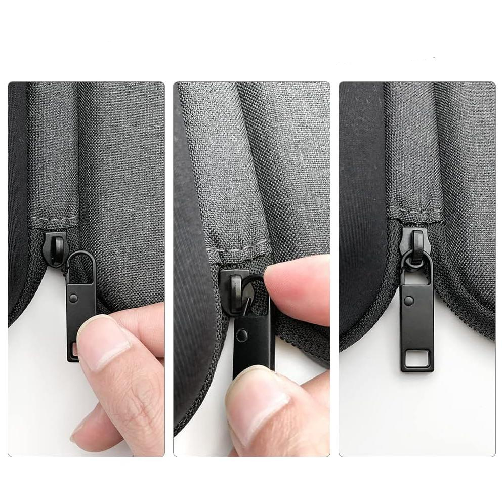 (5er Set) Reissverschluss Ersatz Zipper Mercerie Zubehör für Jacke / Rucksack / Tasche - Silber