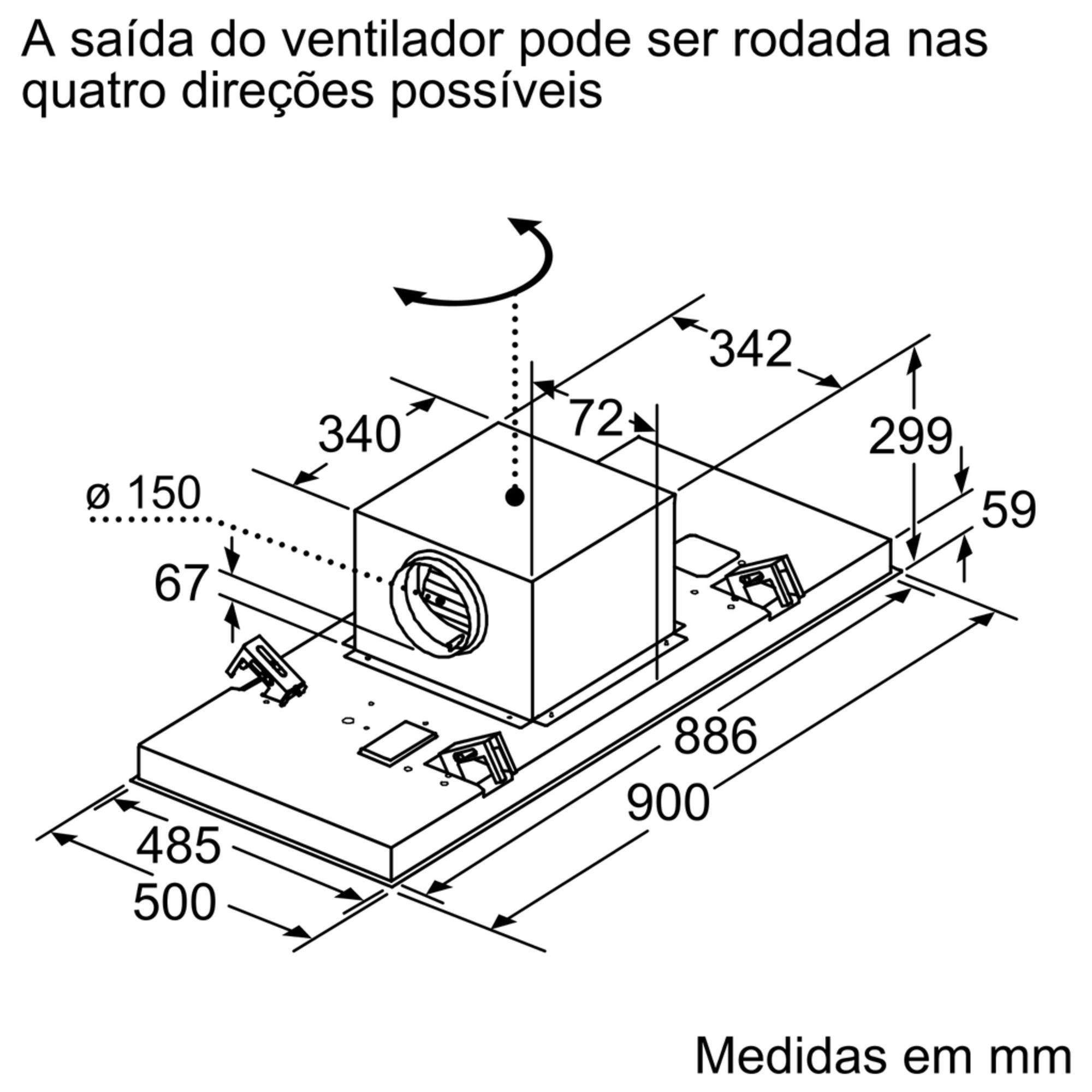 EXAUSTOR DE TECTO SIEMENS LR97CAQ50 A 90 CM