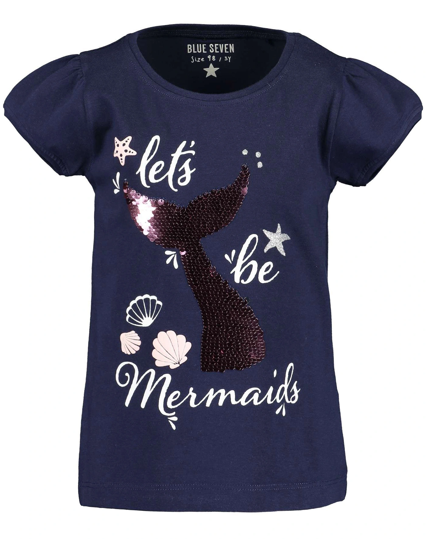 T-Shirt MERMAID mit Pailletten in nachtblau