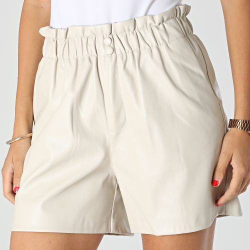 Short Enduit Femme Twix Beige