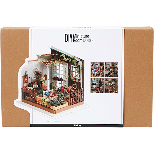 Miniatyrrom, Hage, H: 21 cm, B: 19,5 cm, 1 stk.