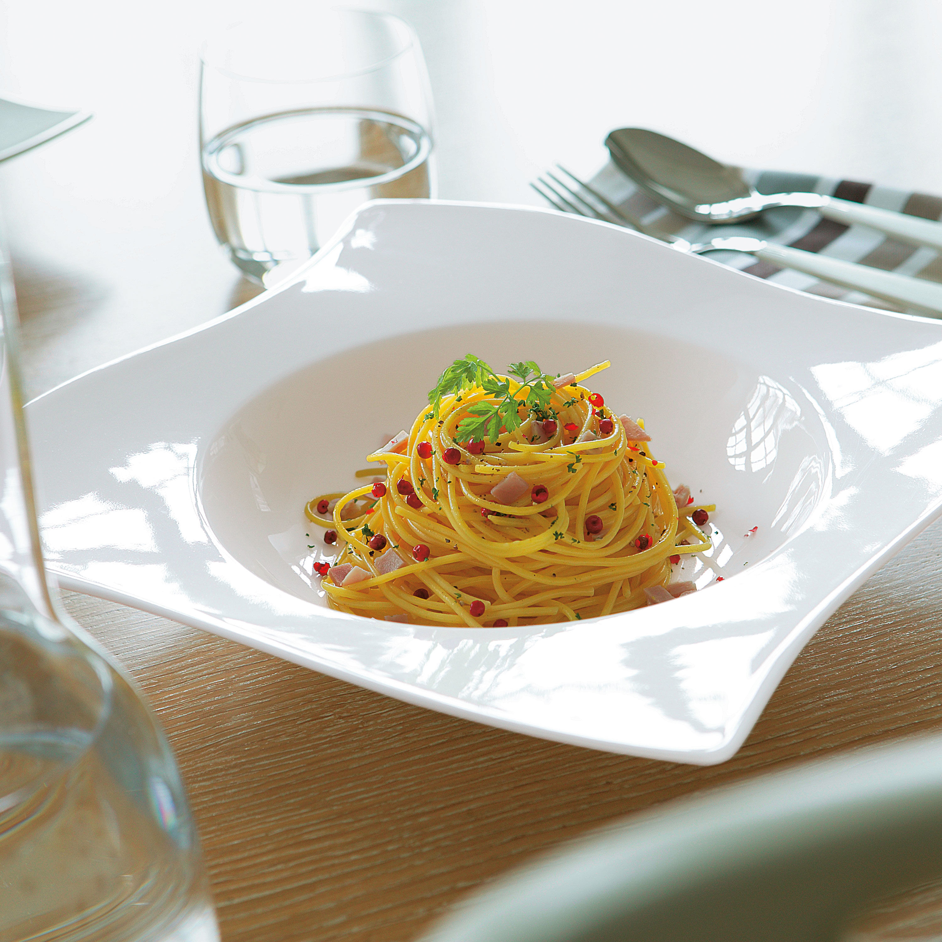 NewWave Pasta bowl White, 11'' x 11'', Premium Porcelain