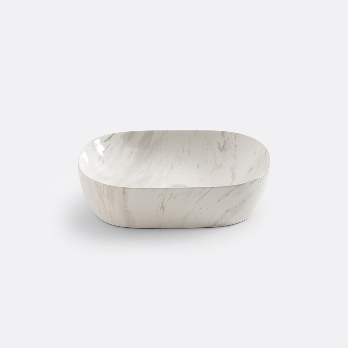 LA REDOUTE INTERIEURS<br>Lavatório oval de cerâmica com efeito mármore, Mabel