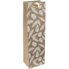 Sac cadeau pour bouteille Pine cones and pine branches