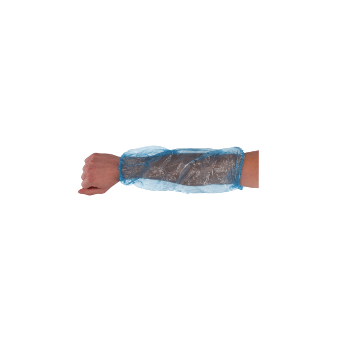 Mouwovertrekken 2000st mouwhoezen PE 20my 20x40 cm blauw (2000 stuks)