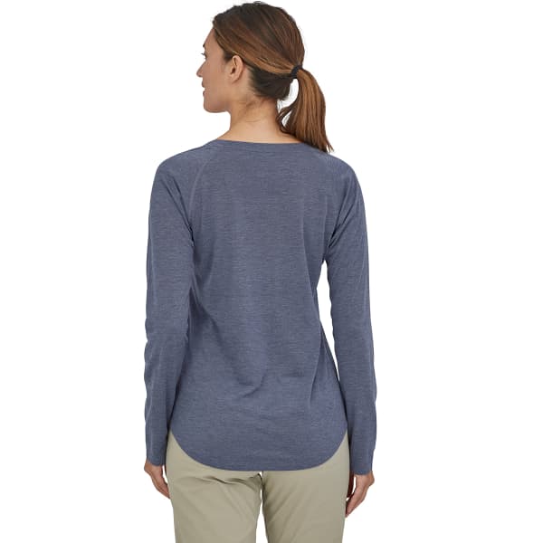 T-shirt randonnée PATAGONIA W'S L/S CAP COOL TRAIL SHIRT CLASSIC NAVY
