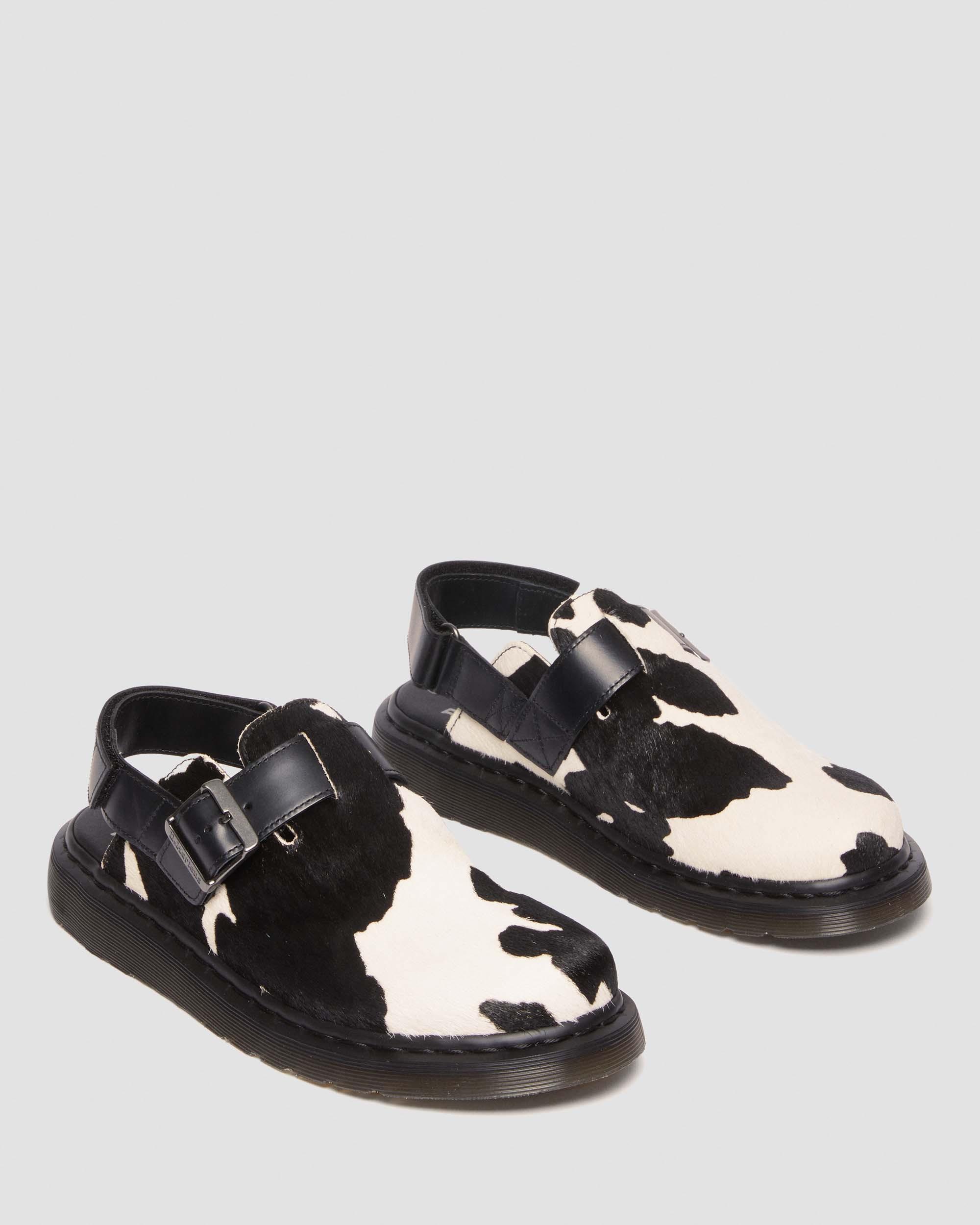 Jorge II Hair-on Animal Print Slingback Mules