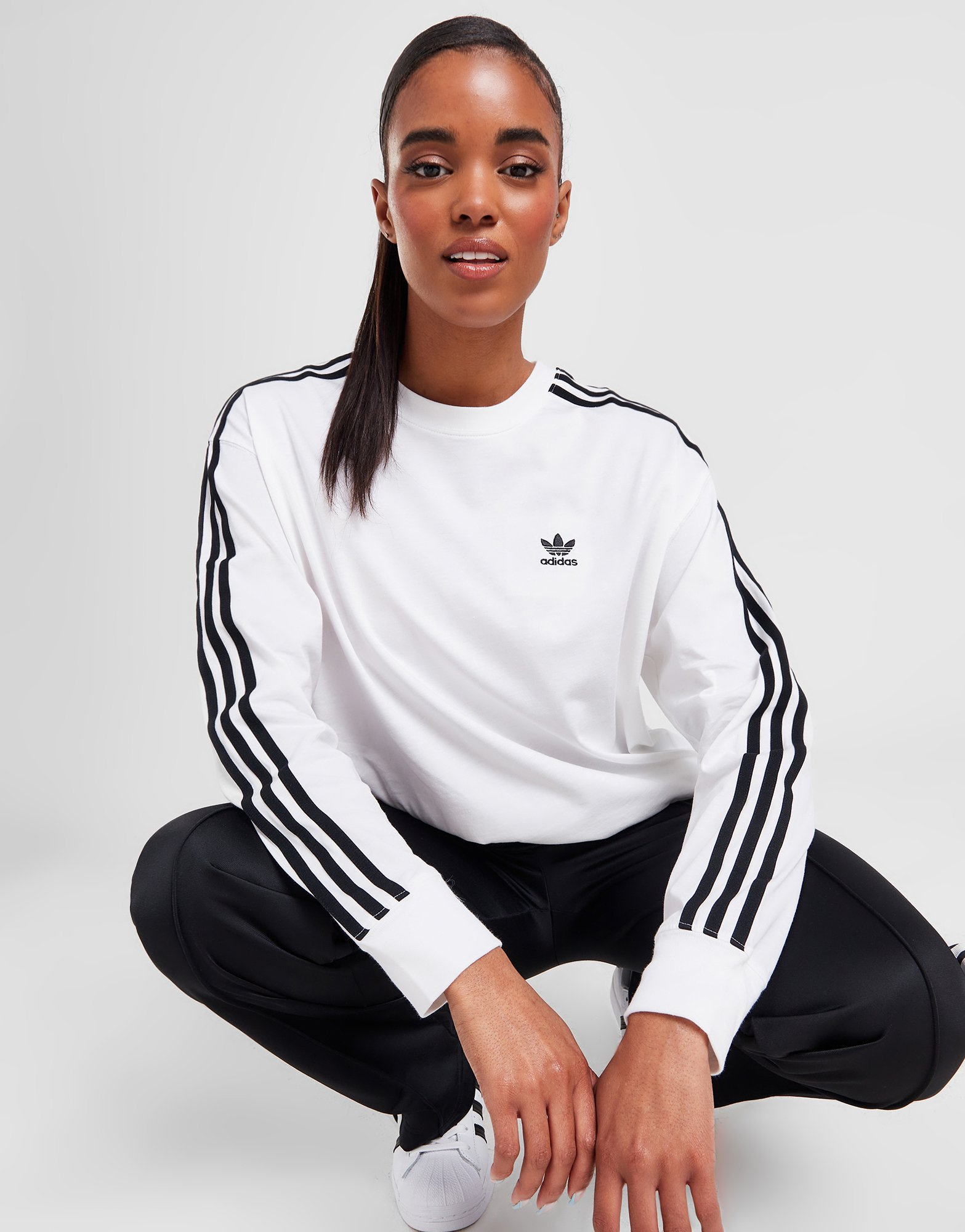 adidas Originals T-shirt Manches Longues Boyfriend Femme