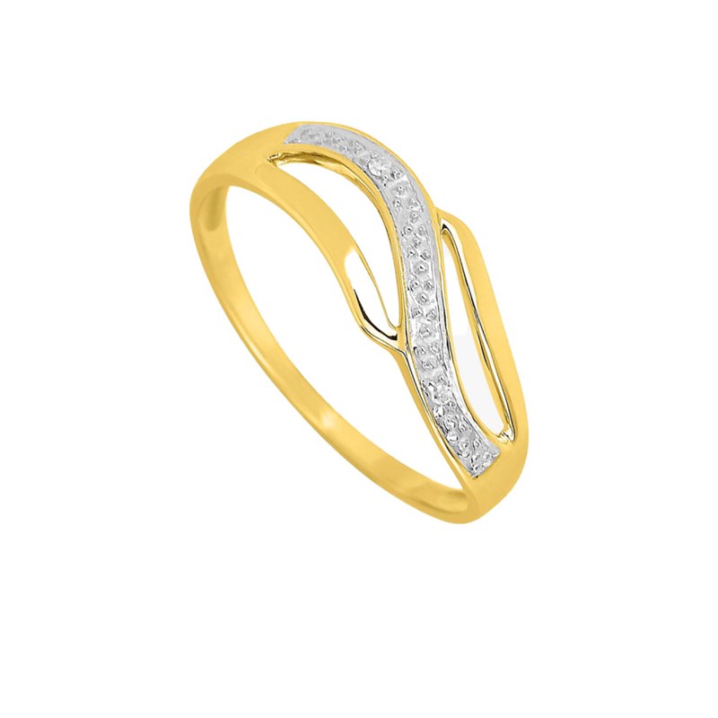 Bague Femme - Or 18 Carats - Diamant 0,01 Carats