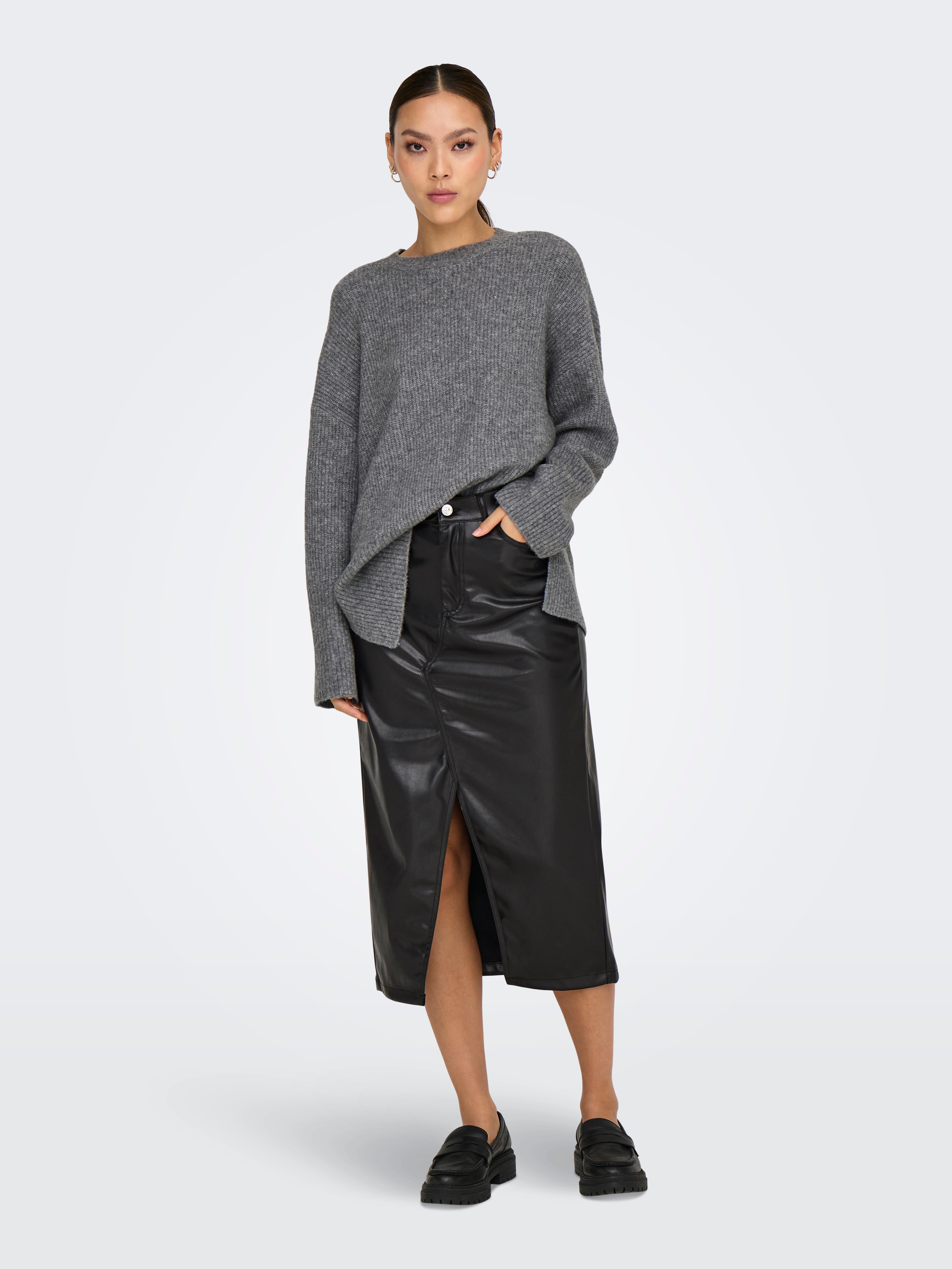 ONLLOLA-ELYNA Kunstlederrock Black