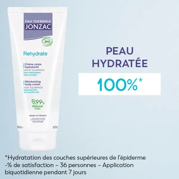 Eau Thermale Jonzac Rehydrate Crème Hydratante Onctueuse Corps Bio 200ml