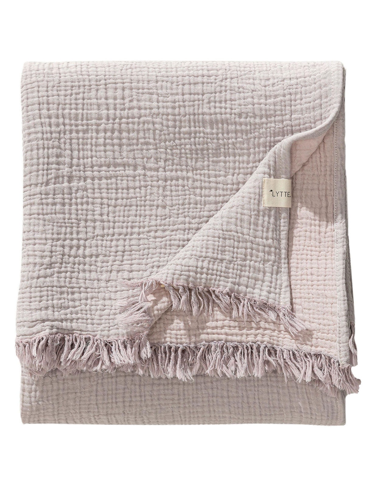 benuta LYTTE Baumwolldecke LILO 130 x 170 cm lila