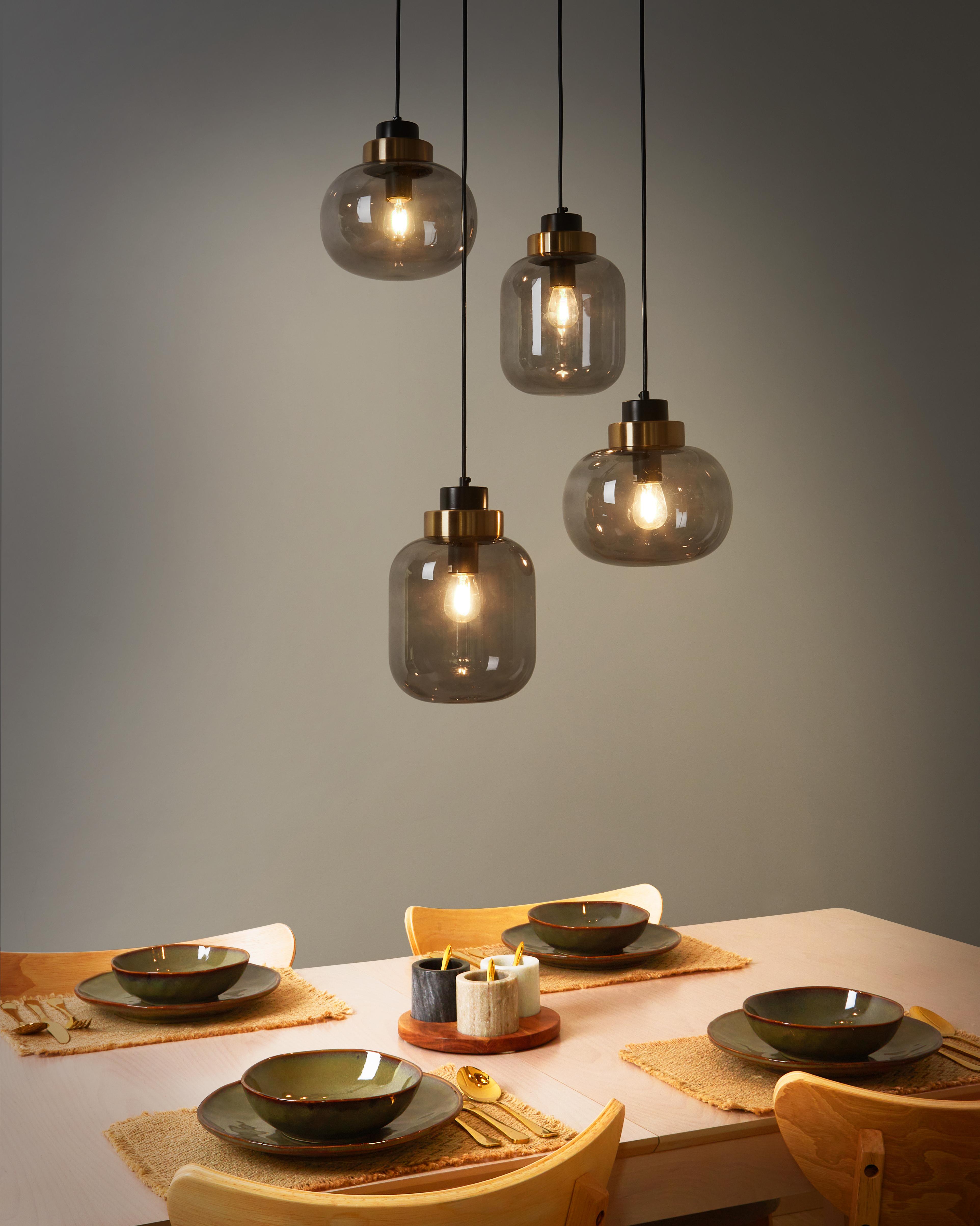 Hanglamp ZAYANDE Glas Lichtgrijs