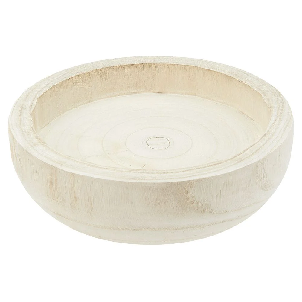 Vide poche rond paulownia naturel Ø24 cm