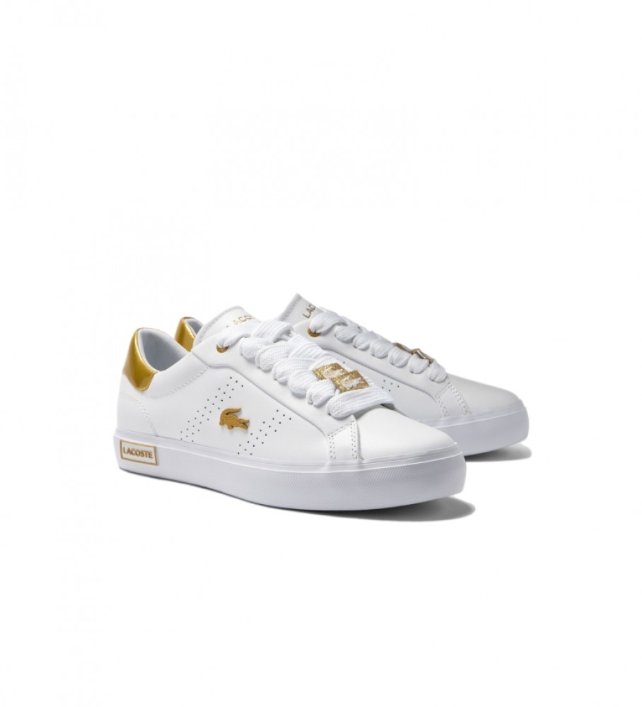 Tênis Lacoste de couro vulcanizado, branco