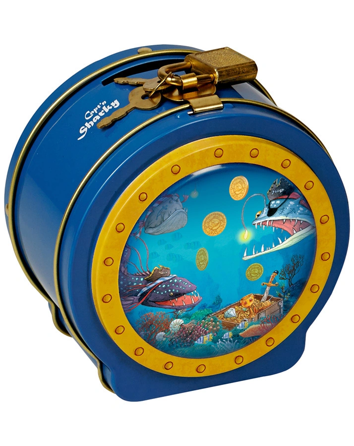 Spardose CAPT'N SHARKY in blau