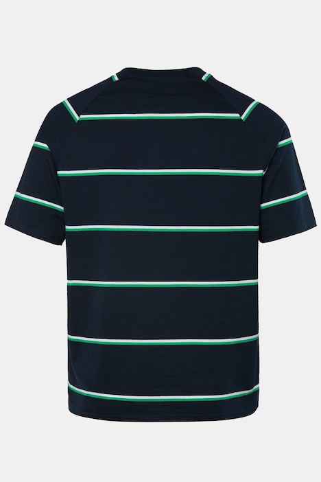Schlafanzug, Zweiteiler, geringeltes Henley, bis 8 XL