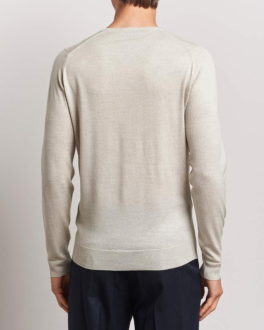 John Smedley Lundy Extra Fine Merino Crew Neck Grey Fleece