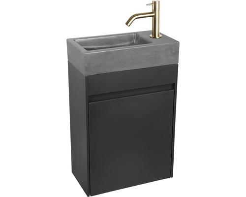 Wastafelmeubel Verschil HURA L BxHxD 39,5 x 52 cm x 21,5 cm Frontkleur antraciet