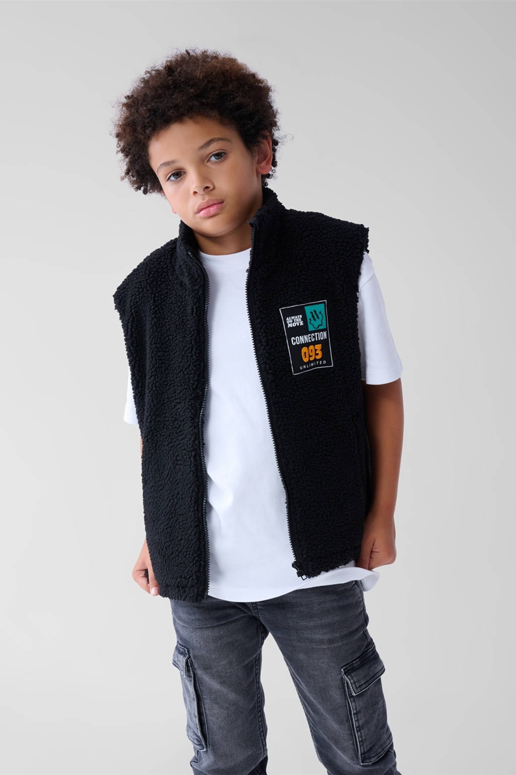 Shoeby teddy bodywarmer zwart