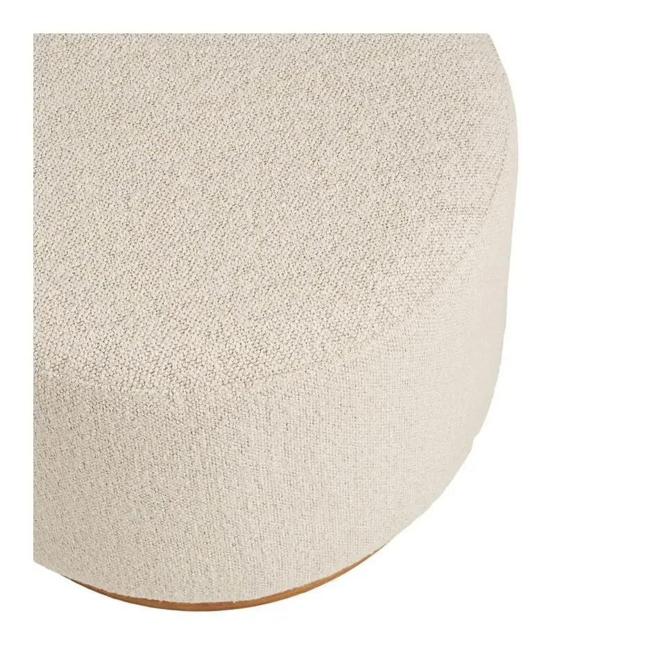 Hioshop Gry poef Ø50cm zandkleurig
