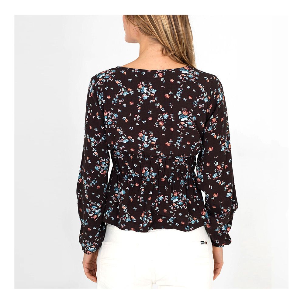 Hurley CINCHED LS TOP - Top Femme black belize