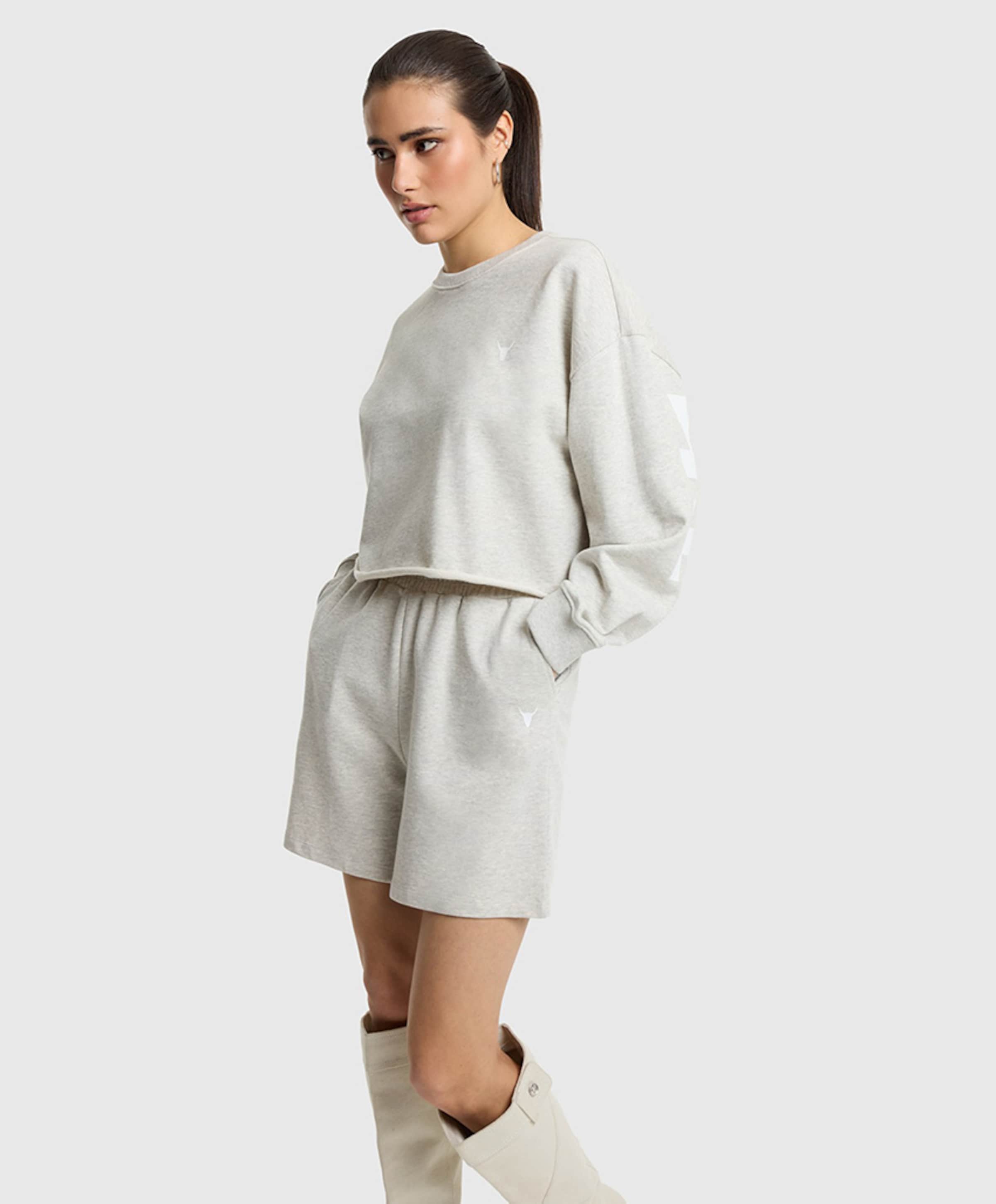 Alix The Label Dames sweater grijs