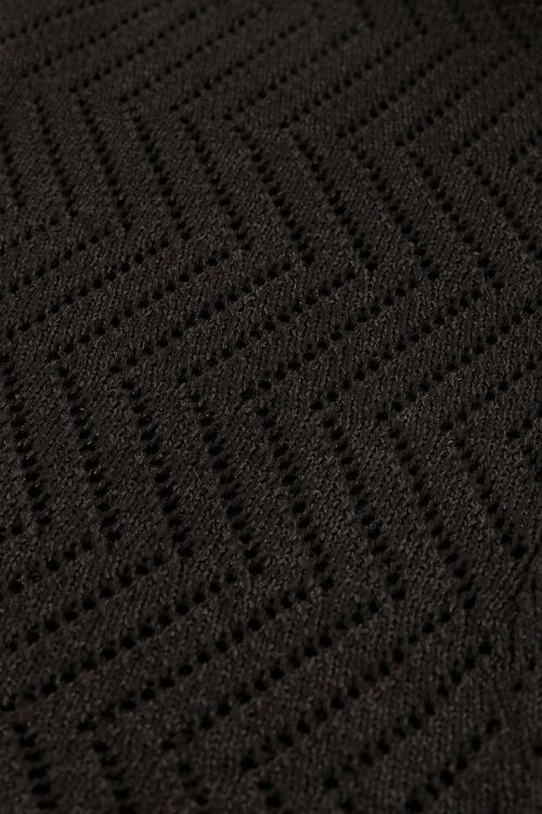 Zwarte zigzag flared broek met lurex