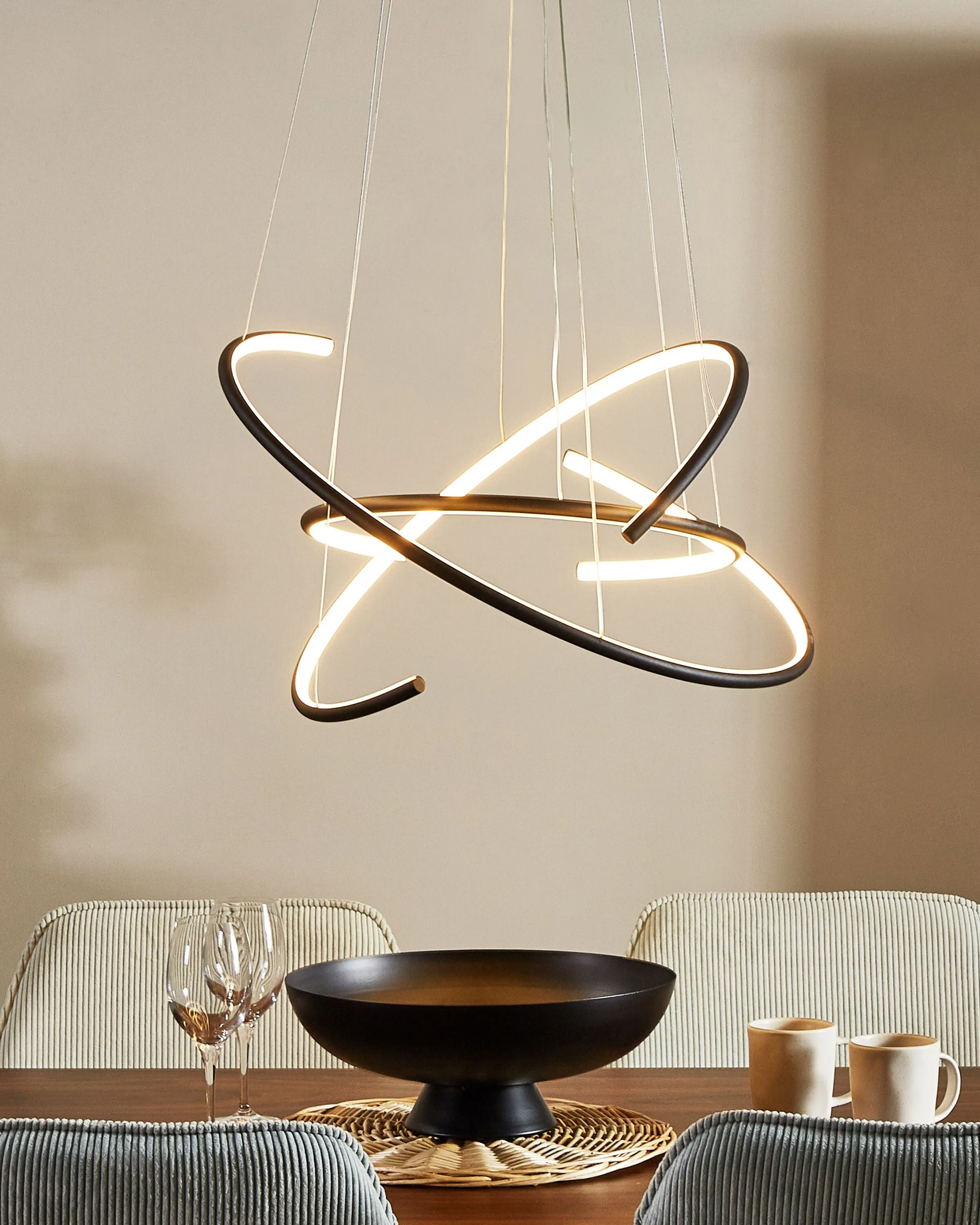 LED hanglamp MAYU Metaal Zwart