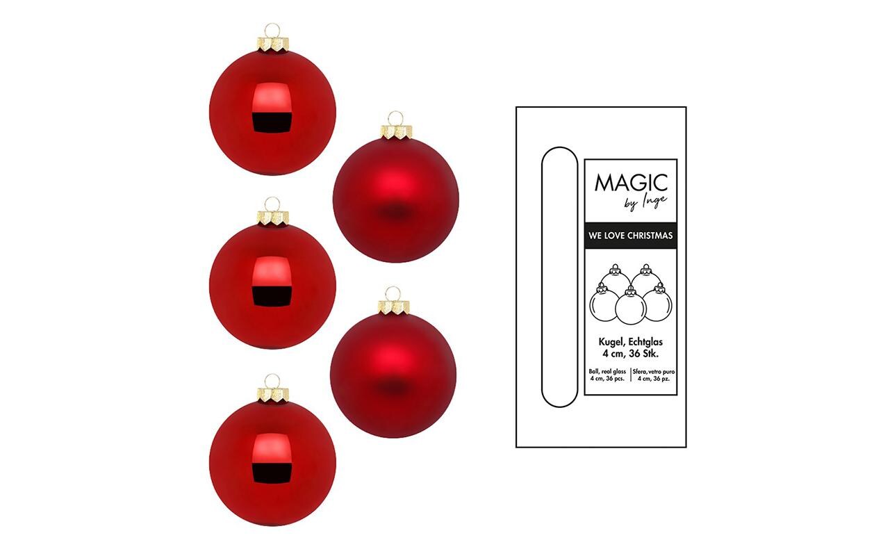 Weihnachtskugel Chianti Ø 4 cm 36 StückChristbaumkugeln Weinrot