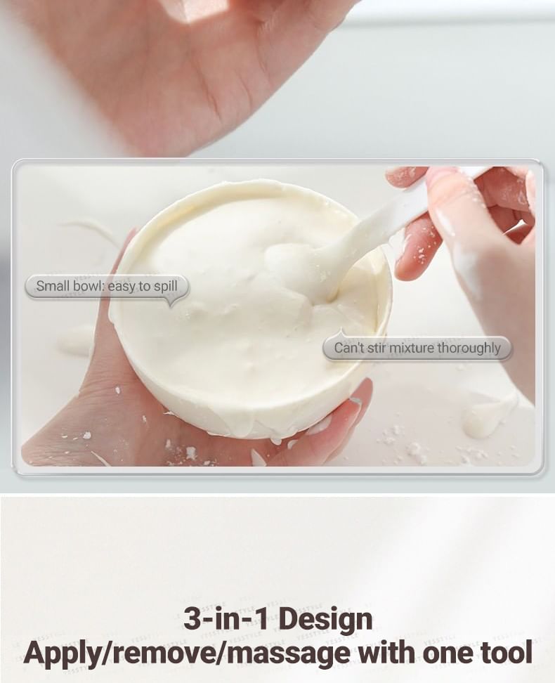 Puremantis - Siliconen Modelleermasker Mixerkom / Applicator / Spatel / Gezichtsreiniger Spons / Set