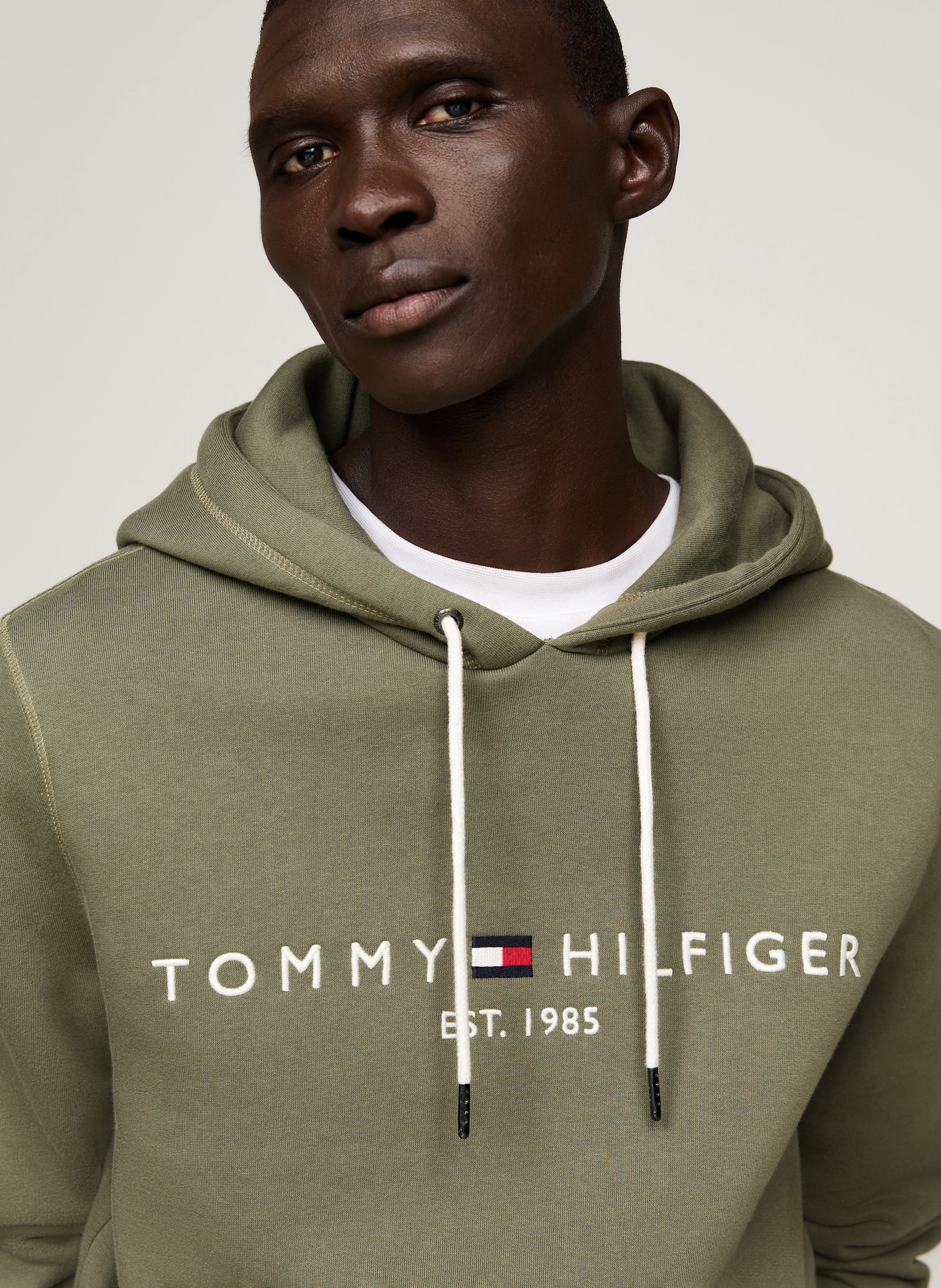 Sweat à capuche regular-fit en coton mélangé | Vert