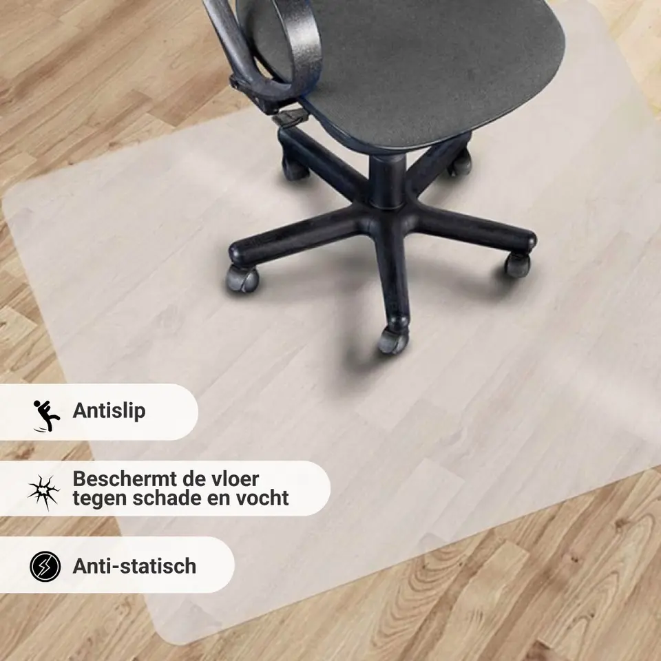 Vloerbeschermer - Antistatisch PVC - Harde vloer - 116x150 cm