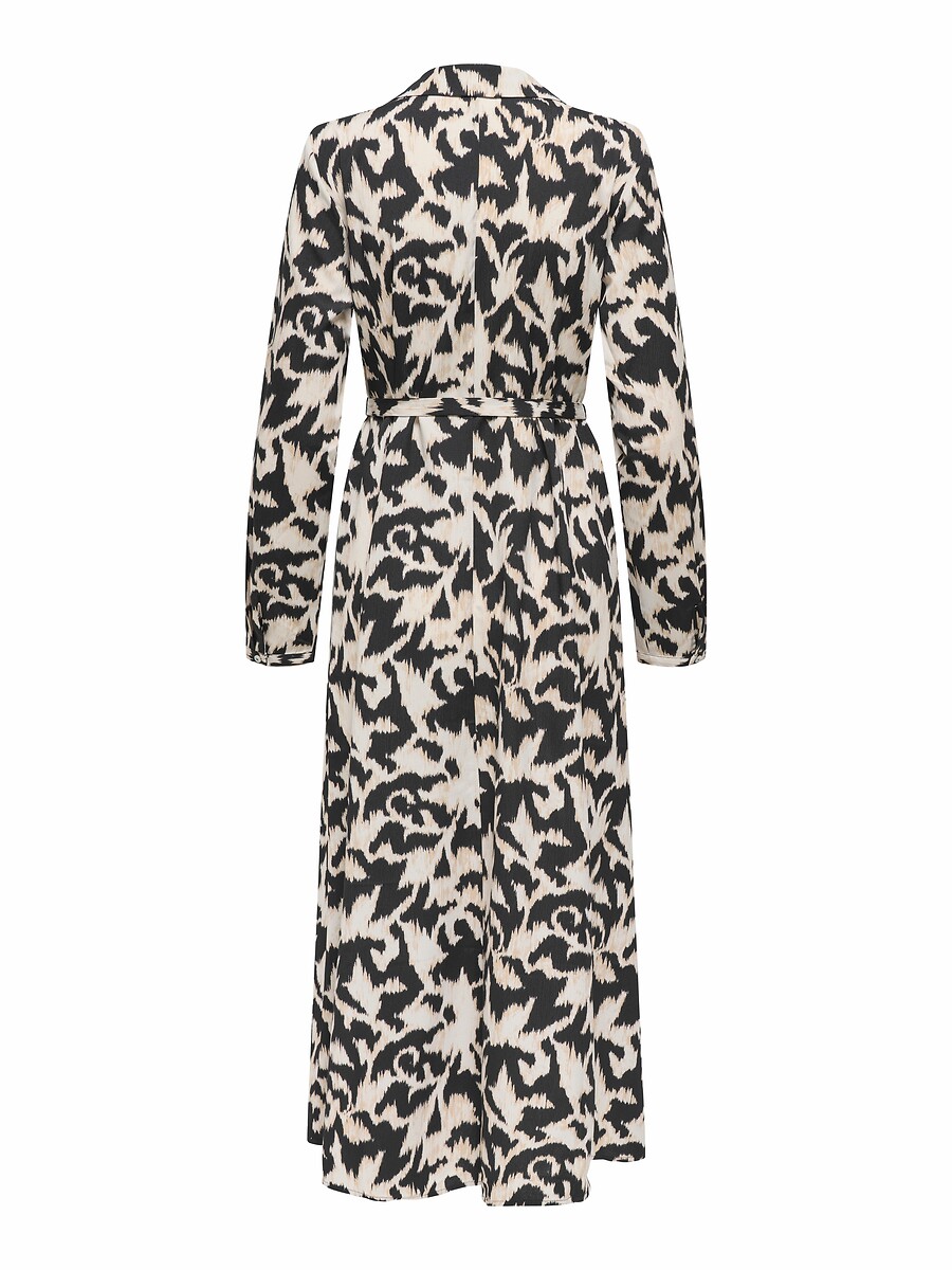 SOMENTE<br>Vestido longo reto com mangas compridas