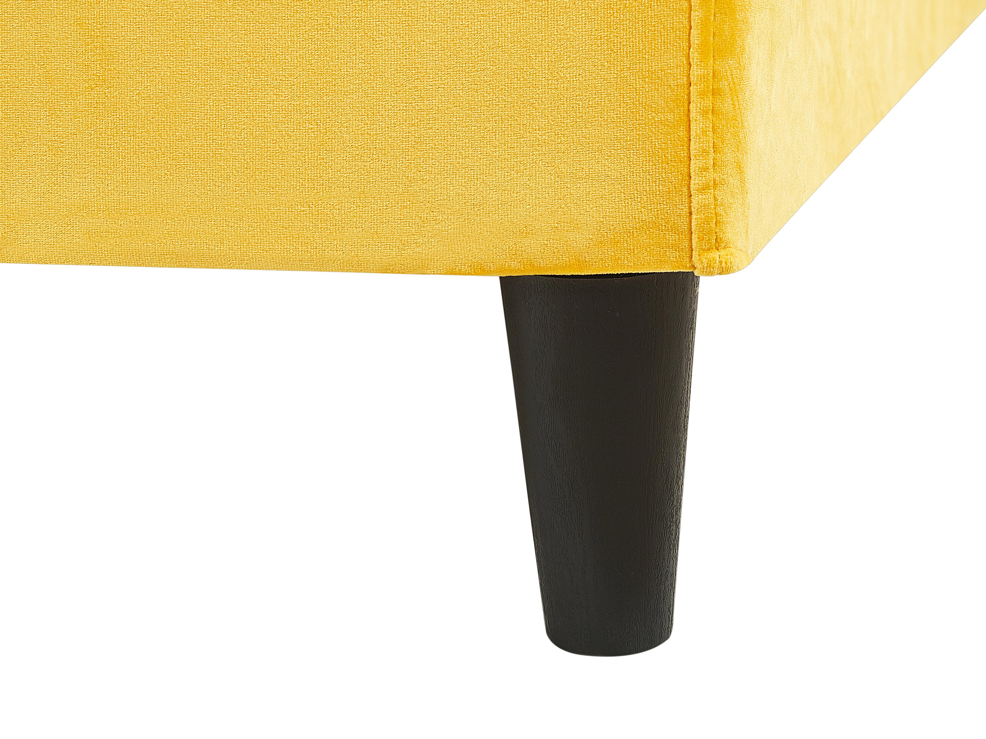 Bed Fluweel FITOU 180 x 200 cm Geel