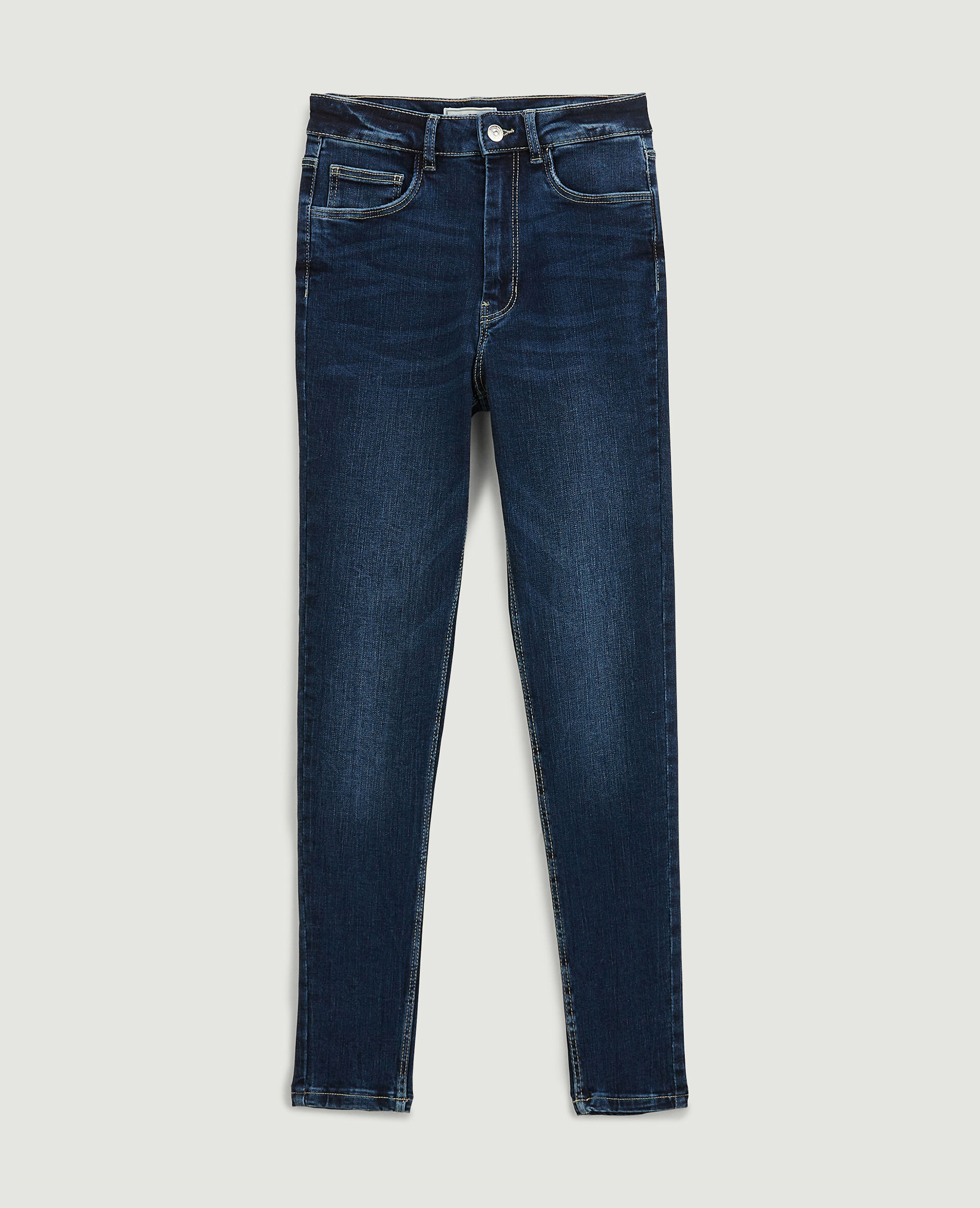 Jean skinny taille haute - Bleu marine