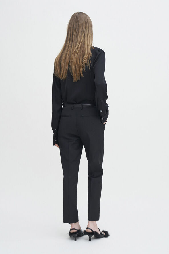 Filippa K Luisa Cropped Cool Wool Slacks Black