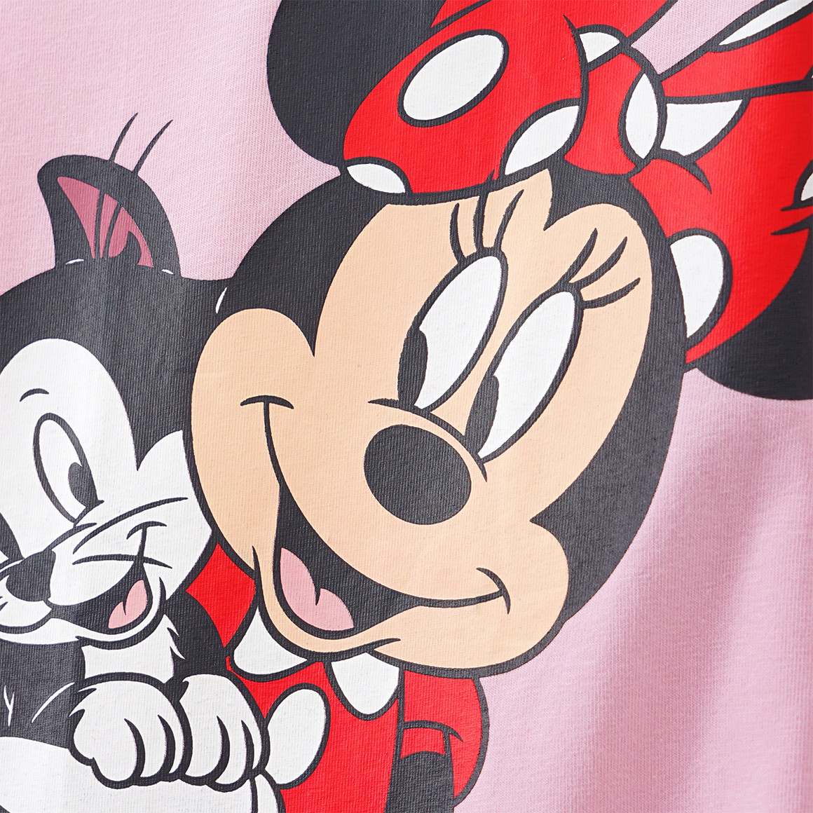 Topolino Minnie Maus Langarmshirt mit großem Print rosa