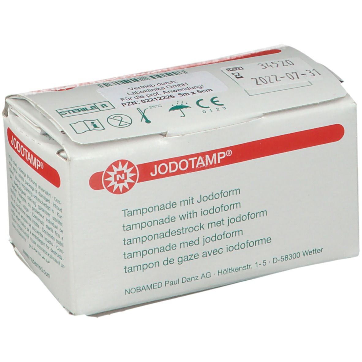 Jodotamp Tamponatestreifen 5mx5cm